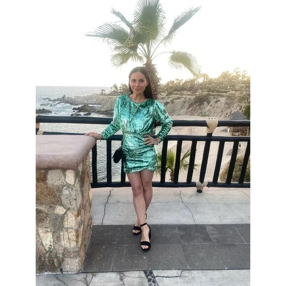 For Love and Lemons Marais Sequin Mini Dress Size Large - Picture 13 of 15